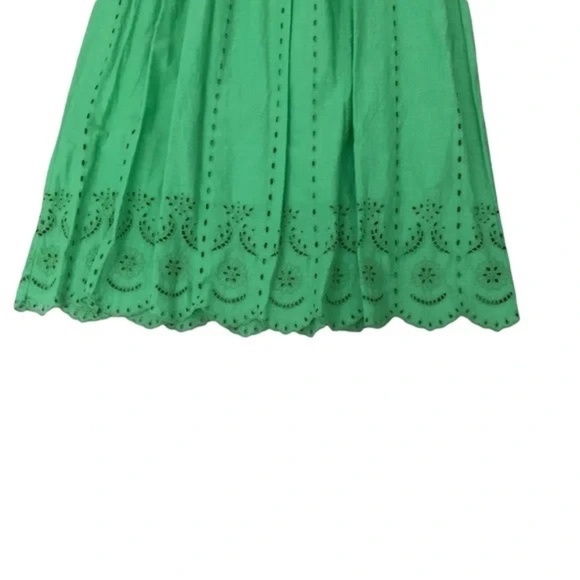 SOLD:Zara Openwork Eyelet Embroidery Midi Dress - Lime Green, XS - Picture 3 of 7
